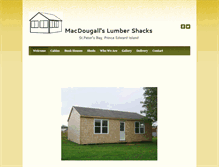 Tablet Screenshot of lumbershacks.com